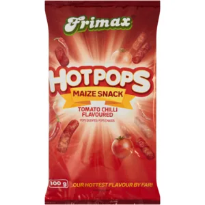 Frimax Hot Pops Tomato Chilli Flavoured Chips 100g