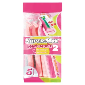 Super-Max Long Handle Ladies Razor 5 Pack
