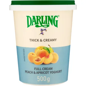 Darling Full Cream Peach & Apricot Yoghurt 500g