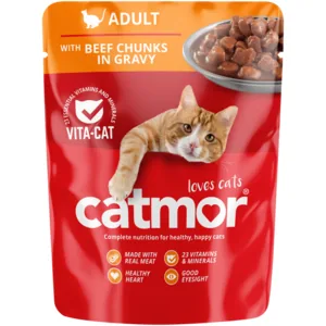 Catmor Beef Chunks In Gravy Cat Food Pouch 70g