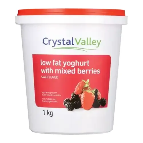 Crystal Valley Low Fat Mixed Berries Yoghurt 1kg