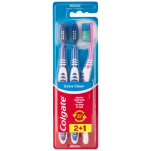 Colgate Extra Clean Medium Toothbrush 3 Pack