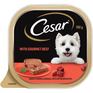 Cesar Gourmet Beef Adult Wet Dog Food 100g