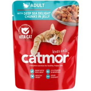 Catmor Deep Sea Delight Chunks In Jelly Adult Wet Cat Food 70g