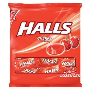 HALLS Cherry Flavoured Lozenges 72 Pack
