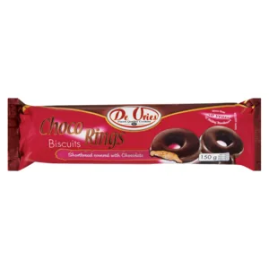 De Vries Choco Rings Biscuits 150g