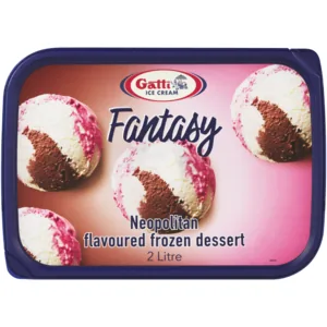 Gatti Ice Cream Dairy Fresh Neopolitan Flavoured Ice Cream Tub 2L