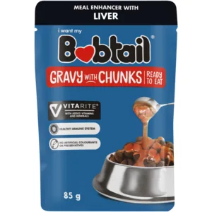 Bobtail Liver Gravy With Chunks Dog Food 85g