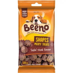 BEENO Shapes Sizzlin' Steak Flavour Meaty Treats 120g