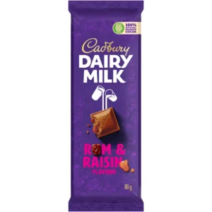 Cadbury Dairy Milk Rum & Raisin Chocolate Slab 80g