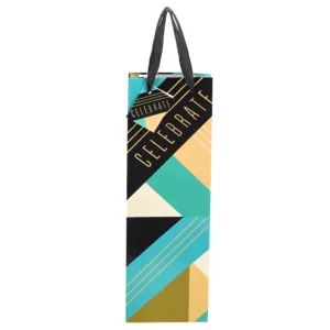Blue & Black Bottle Gift Bag