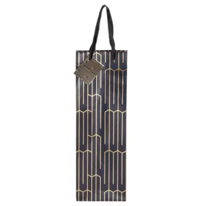 Blue & Black Bottle Gift Bag