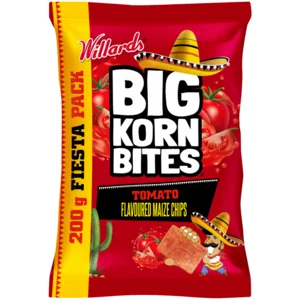 Big Korn Bites Tomato Flavoured Maize Chips 200g