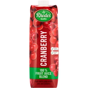 Rhodes Quality Cranberry 100% Fruit Juice Blend 1L