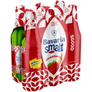 Bavaria Strawberry Flavoured Non-Alcoholic Malt Drink 6 x 340ml