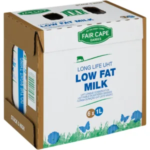 Fair Cape Dairies Ecofresh UHT Long Life Low Fat Milk 6 x 1L