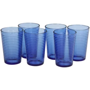 Blue Ring Juice Glasses 6 Piece