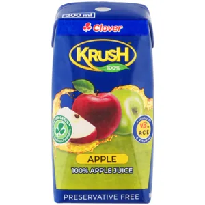 Krush 100% UHT Apple Juice Carton 200ml