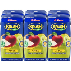 Krush 100% UHT Apple Juice Cartons 6 x 200ml