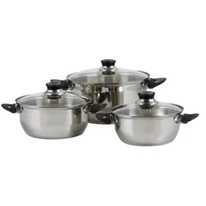 Majoré Silver Stainless Steel Cookware Set 6-Piece