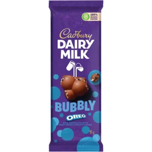 Cadbury Dairy Milk Bubbly Oreo Chocolate Slab 95g