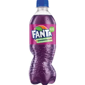 Fanta Grape Flavoured Sparkling Soft Drink Bottle 440ml