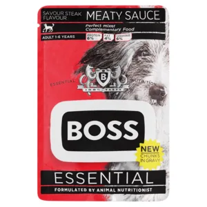 Boss Steak Flavoured Dog Food Pouch 85g