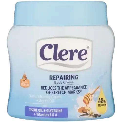 Clere Vanilla Honey Cream Luscious Body Cream Tub 500ml