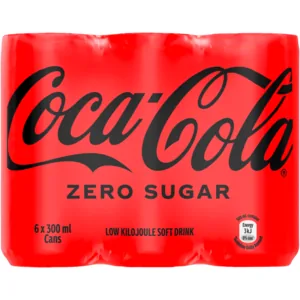 Coca-Cola Zero Sugar Soft Drink 6 x 300ml
