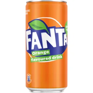 Fanta Orange Flavoured Sparkling Soft Drink Can 300ml