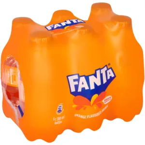 Fanta Orange Flavoured Sparkling Drink 6 x 300ml