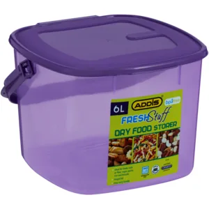 ADDIS Fresh Stuff Purple Dry Food Storer 6L