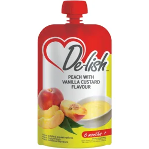 De-lish Peach with Vanilla Custard Flavour 110ml
