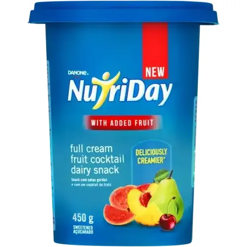 Danone NutriDay Fruit Cocktail Full Cream Dairy Snack with Added Fruit 450g