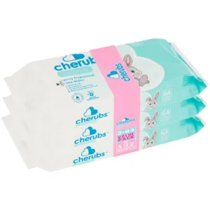 Cherubs Sensitive Lightly Fragranced Baby Wipes 3 x 64 Pack