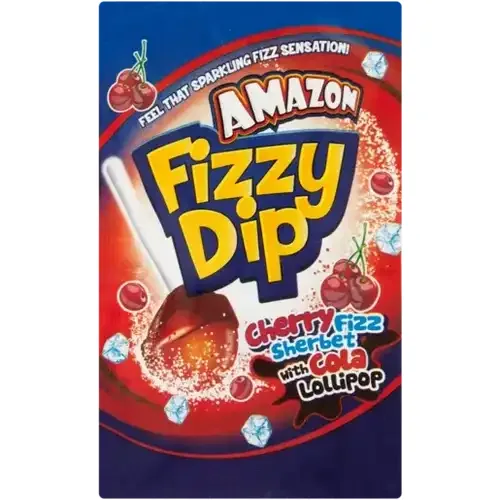 Amazon Fizzy Dip Cherry Fizz Sherbet with Cola Lollipop 54g