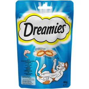 Dreamies Dry Cat Treats with Scrumptious Salmon Flavour 60g