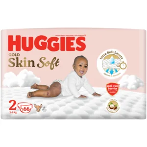 Huggies Gold Skin Soft Size 2 Disposable Nappies 66 Pack