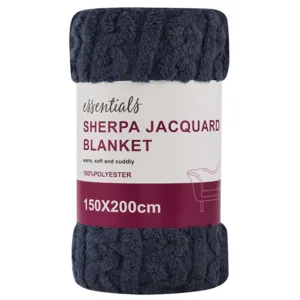 Essentials Sherpa Blanket 150 x 200cm (Colour May Vary)
