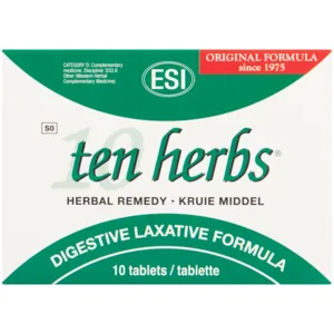 ESI Ten Herbs Digestive Laxitive Formula Tablets 10 Pack