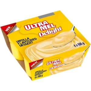 Danone Ultra Mel Vanilla Flavoured Delight Dessert 4 x 100g