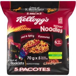 Kellogg's Hot & Spicy Flavoured Instant Noodles 5 x 70g
