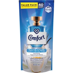 Comfort Water Lily & Vanilla Concentrated Fabric Conditioner Refill 800ml