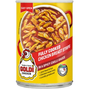 Goldi Chicken Chicken Breast Strips in a Spicy Chilli Sauce 400g