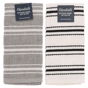 Essentials Terry Stitch Kitchen Towel 40 x 60cm (Design May Vary)