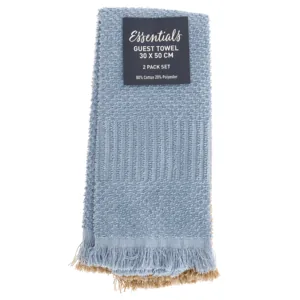 Essentials Rio Jacquard Guest Towels 30 x 50cm 2-Pack