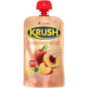 Clover Krush Peach & Apricot 100% Fruit Snack 110ml
