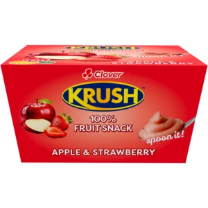 Clover Krush Apple & Strawberry 100% Fruit Snack 4 x 100g