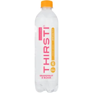 Thirsti Grapefruit & Guava Flavoured Sugar Free Sparkling Immunity Drink 500ml